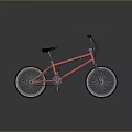 Red BMX Bicycle With Sleek Frame Black Seat And Silver Wheels Showcase
