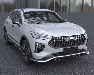 Modern White TAIYUAN SUV With Sleek Body Design LED Headlights And Black Wheels 3d model