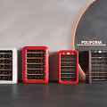 Modern POLIFORM Wine Coolers Design Featuring White Red Silver Multi Layered Racks