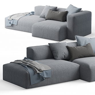 Mags Soft Corner Leisure Sofa by HAY Design 3d model