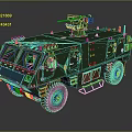 Armored Military Vehicle With Turret Mounted Weapon System And Heavy Duty Wheels