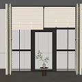 modern floor-to-ceiling windows 3d model