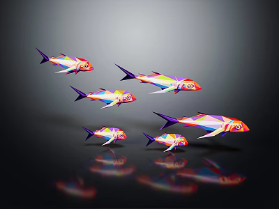 Modern Fish Carto Fish 3d model