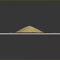 Light Yellow Powder Sample on White Square Platform With Black and White Striped Calibration Tool