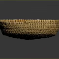 Woven Storage Basket With Yellow Tag For Home Organizing Natural Material
