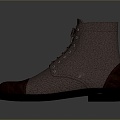 Modern Boots High-top Shoes Men's Leather Boots Low-top Leather Shoes Casual Leather Shoes 3d model