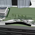 Modern Building Exterior With Trees And Landscape Design Features