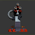 Modern Battery Laser Tower Turntable Sci-fi Tower Defense 3d model