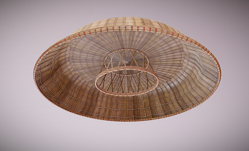 Modern Hat Samurai Headwear 3d model