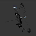 Modern Compound Bow Archery Equipment With Arrows Pulley System And Stabilizer