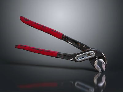 High Quality Red Handled Hardware Pliers For Cutting Tasks 3d model