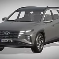 Hyundai Gray SUV With Black Roof Modern Design LED Headlights And Alloy Wheels