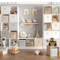 Children's Room Toy Storage Shelves With Stuffed Animals Books And Decorative Items