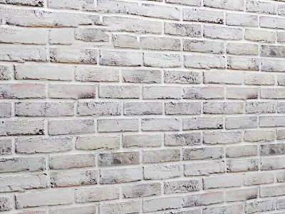 Textured Brick Wall Design with White and Gray Bricks Natural Classic Pattern 3d model