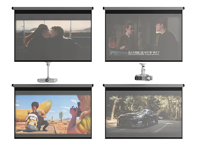 Projection Monitoring System With High Quality Display Screen For Multiple Surveillance Scenarios 3d model