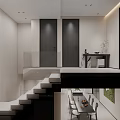 Modern Living Room Dining Area Interior With Sofa Coffee Table TV Wall And Windows