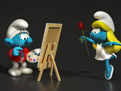 Modern Toy Smurfs 3d model