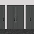 Three Modern Security Doors With Sleek Design And Secure Lock Systems 3d model