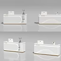 Simple front desk beauty salon front desk company front desk cashier 3d model