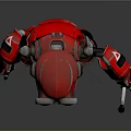 Robot Assistant Small Robot Butler Robot Butler Figure Game Figure 3d model