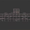 Industrial Building Steel Frame Structure With Multi Level Platforms And Support Columns
