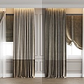 Modern Home Curtain Combination Curtain Bedroom Curtain Living Room Curtain Color Combination Curtain 3d model