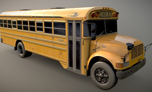 School Bus Cartoon School Bus Cartoon Car Style Car 3d model