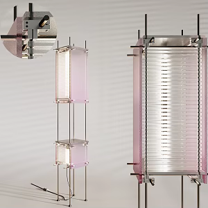 medieval floor lamp optical axis light axis cross acrylic lamp minimalist floor lamp 3d model