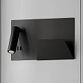 Modern Black Wall Sconce with Sleek Flat Panel Design for Minimalist Home Interior Lighting 3d model