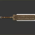 Mythic Ancient Hammer With Wooden Handle Metal Head Intricate Inscriptions And Reflective Surface Design