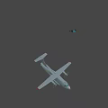 Gray Military Fighter Jet With Red Star Markings Double Propellers And Number 11