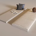 Soft Cushions With Minimalist Design Woven Texture Gray Pillow Magazine And Decorative Ball