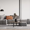 Modern corner sofa multiplayer sofa 3d model