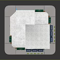 Uncle Bobs Family Restaurant Building With White Sloped Roof Blue Awnings Outdoor Seating And Plants