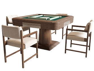 Modern Mahjong Table and Chair Mahjong Table 3d model