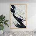 Modern Abstract Painting Simple Texture Hanging Painting 3d model