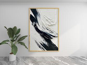 Modern Abstract Painting Simple Texture Hanging Painting 3d model