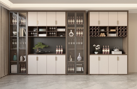 New Chinese Wine Cabinet 3d model