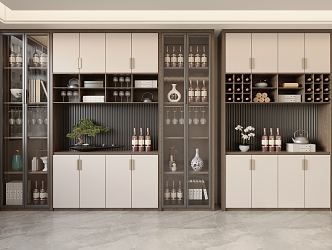 New Chinese Wine Cabinet 3d model