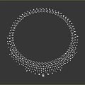Elegant Sparkling Diamond Necklace With Circular Design And Hanging Diamond Pendants