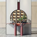 New Chinese Style End View Platform Hallway End View Platform Ornaments Combination 3d model