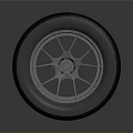 Car Modern Silver Alloy Wheel With Spokes And Black Tire Design Details
