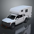 White Pickup Truck With Camper Top For Outdoor Camping Adventures