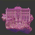 Luxurious Cliffside Building With Classical Design Multiple Windows Balconies And Blue Water View