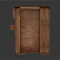 Three Classic Wooden Drawer Cabinets in Dark Brown and Red with Golden Handles