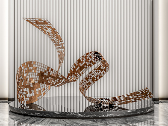 Modern Sculpture Installation 3d model