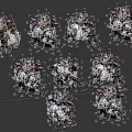 Robot Game And Movie Characters With Various Mechanical Designs And Poses