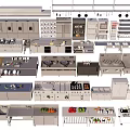 Commercial Kitchen Appliances Featuring Stainless Steel Cooking Equipment And Workstations