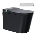 Smart Black Toilet With Modern Design And Intelligent Control Panel Features