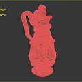 Decorative Golden Black Elephant Shaped Pitcher With Intricate Carved Patterns As Household Living Accessory